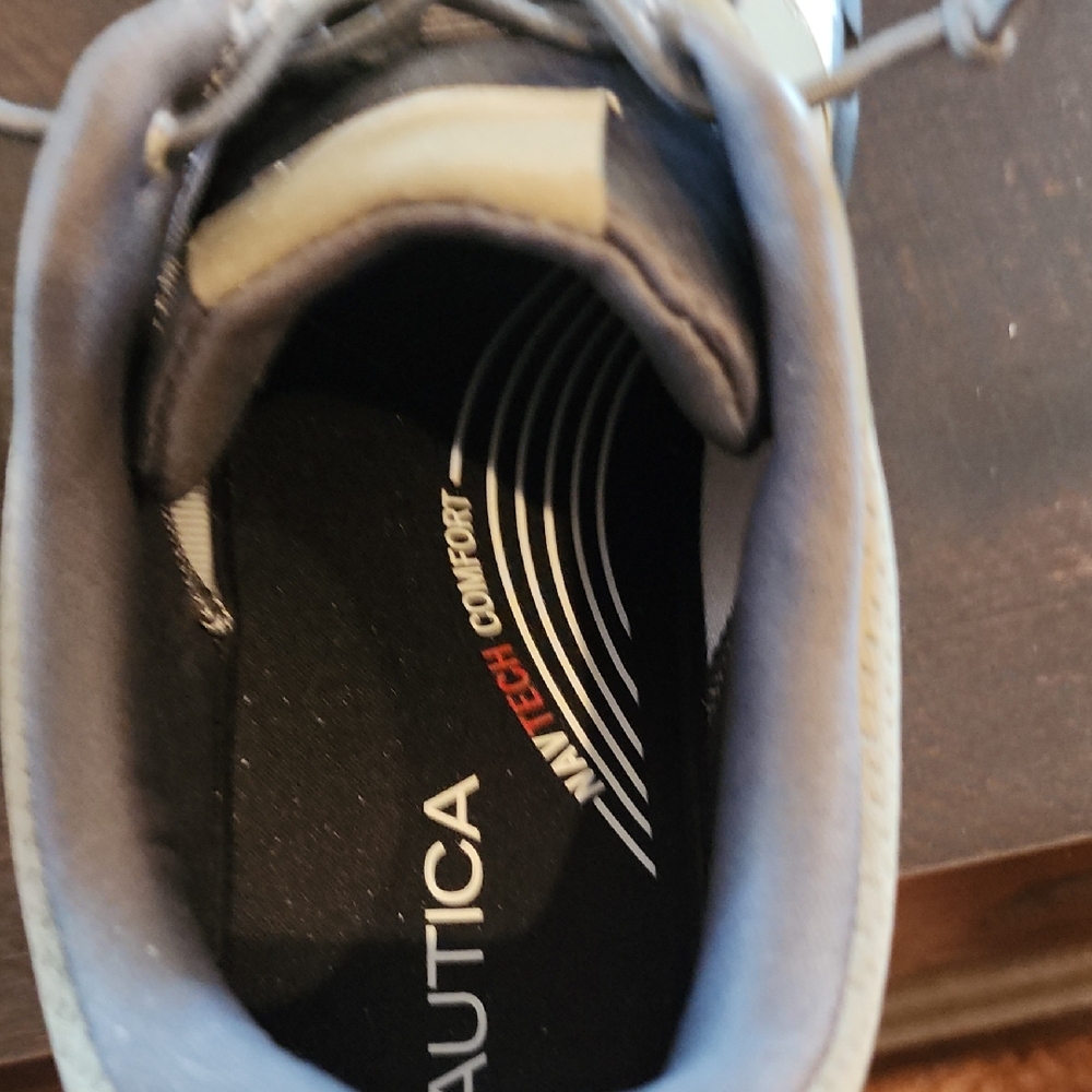 Nautica Men's Athletic Shoes - Cream and Gray - Picture 4 of 6